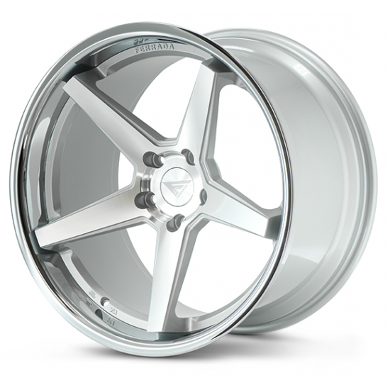 Ferrada FR3 Wheels Gloss silver with machined face and polished lip 2005-2024  Mustang GT/V6/EcoBoost + Brembo